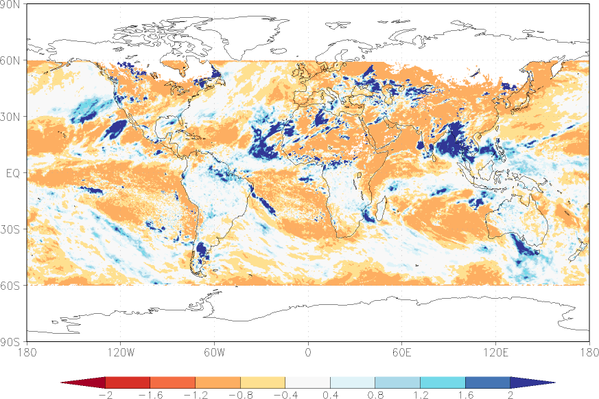 precipitation (satellite) anomaly December  relative anomalies  (-1: dry, 0: normal, 2: three times normal)