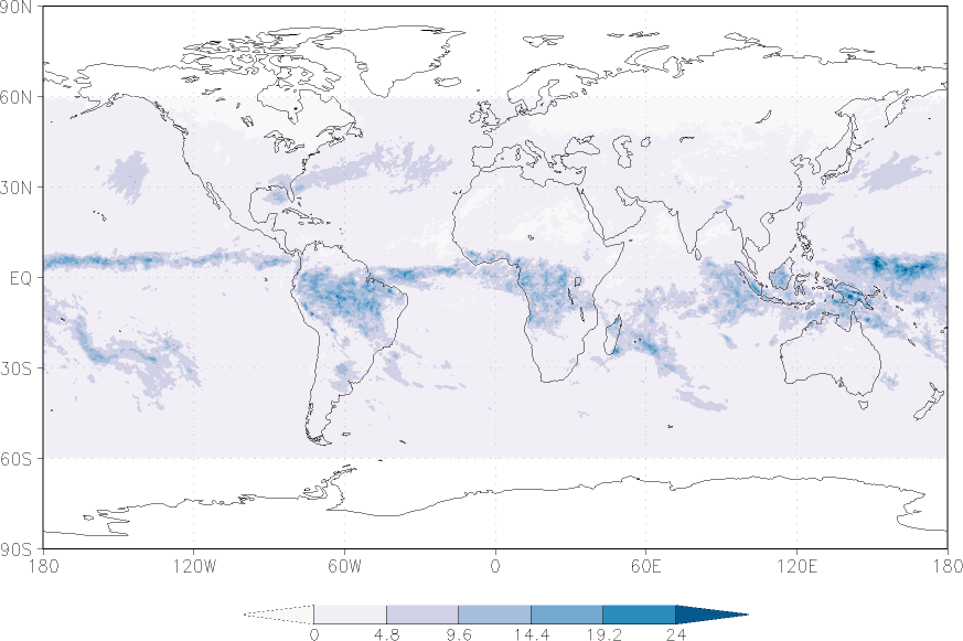 precipitation (satellite) March  observed values