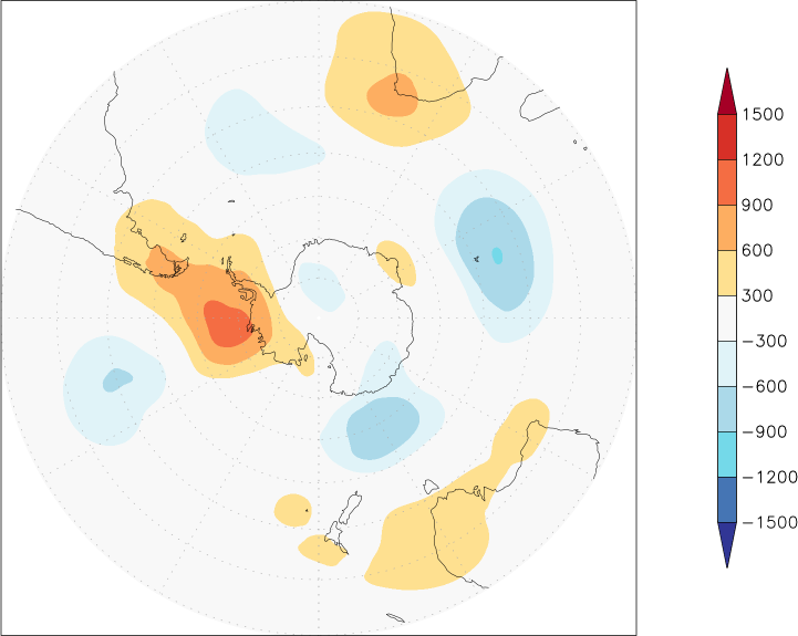 500mb height (southern hemisphere) anomaly July  w.r.t. 1981-2010