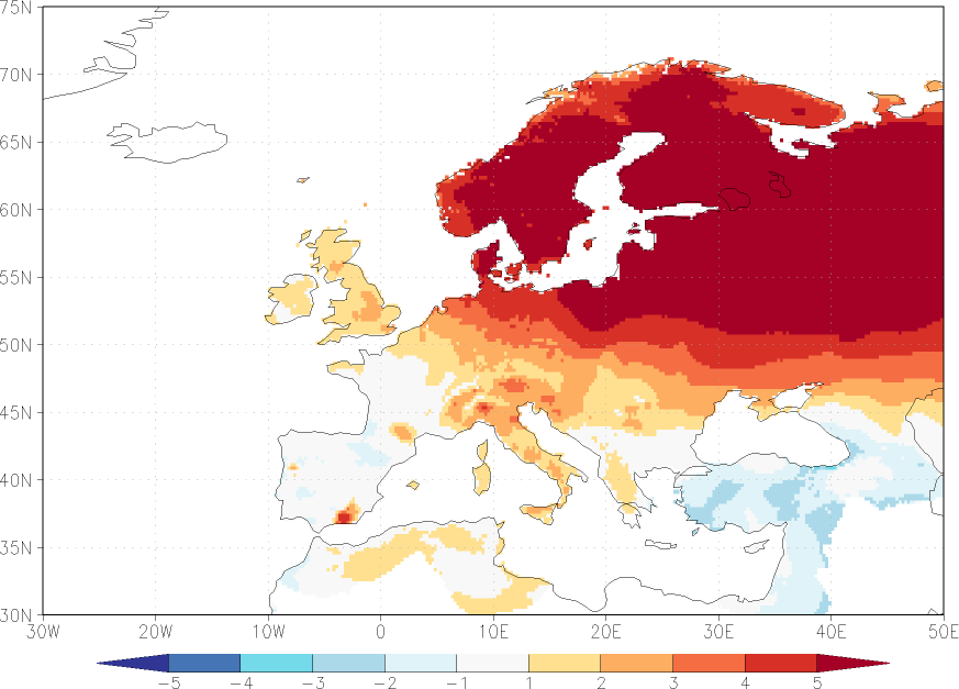 daily mean temperature anomaly December  w.r.t. 1981-2010