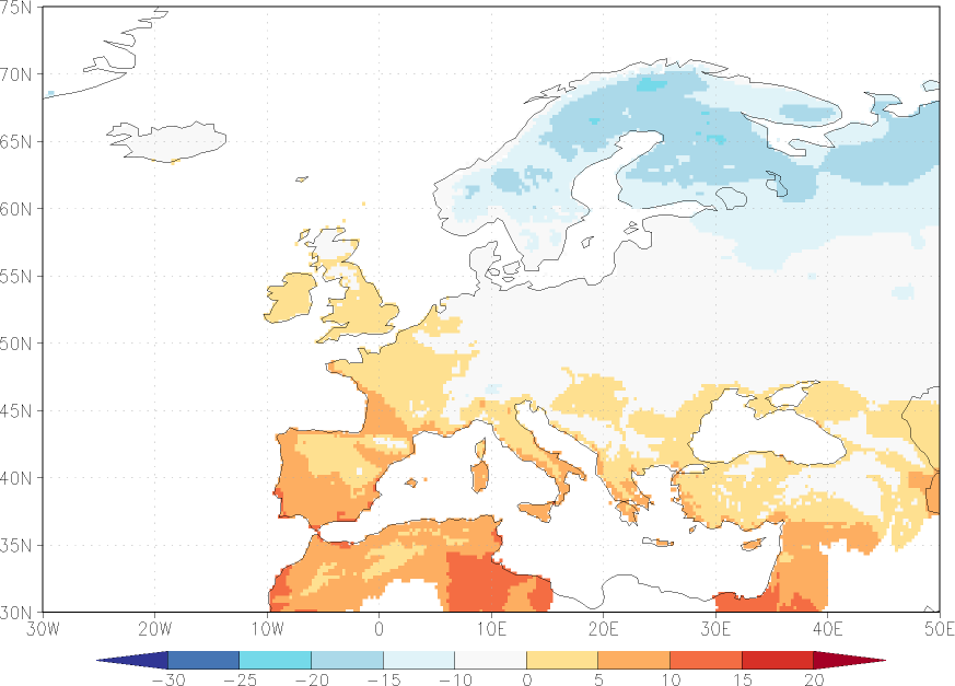 minimum temperature March  observed values