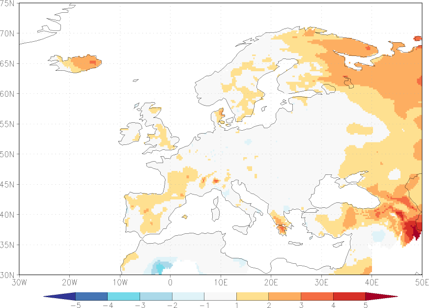 minimum temperature anomaly June  w.r.t. 1981-2010