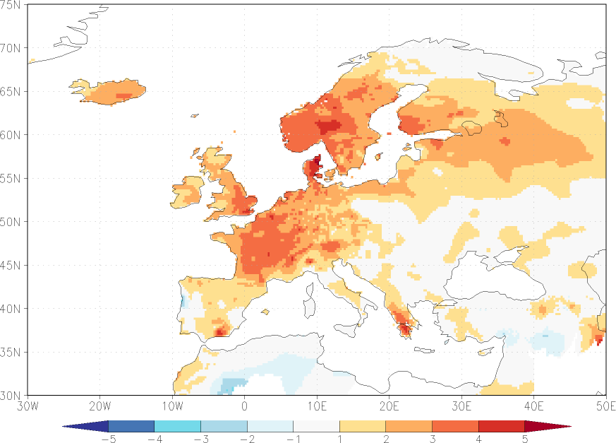 minimum temperature anomaly September  w.r.t. 1981-2010