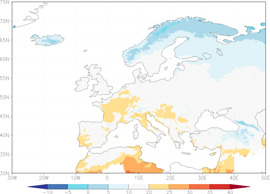 maximum temperature April  observed values