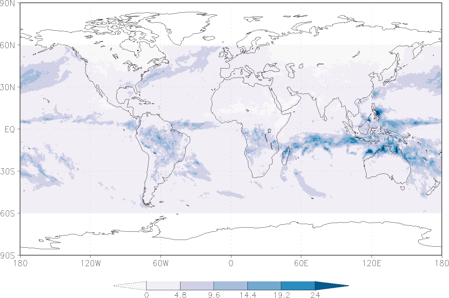 precipitation (satellite) February  observed values
