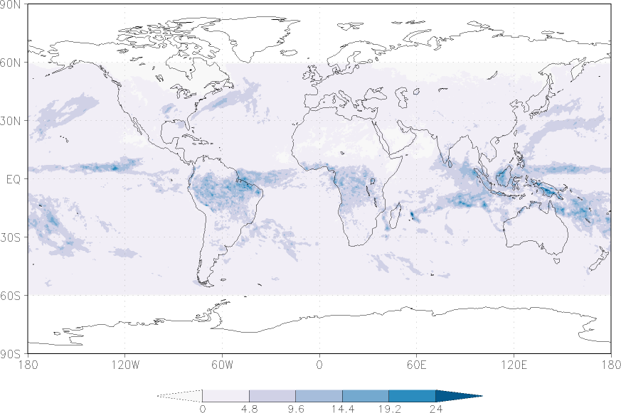 precipitation (satellite) March  observed values