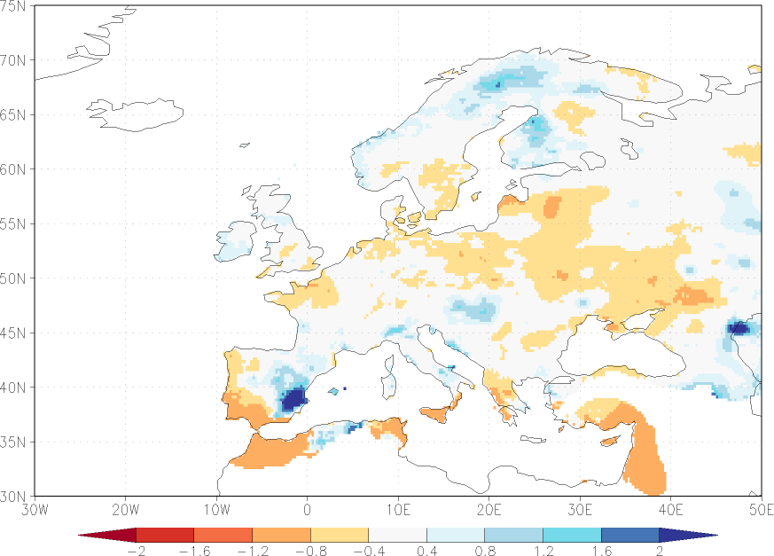 precipitation anomaly June  relative anomalies  (-1: dry, 0: normal, 2: three times normal)