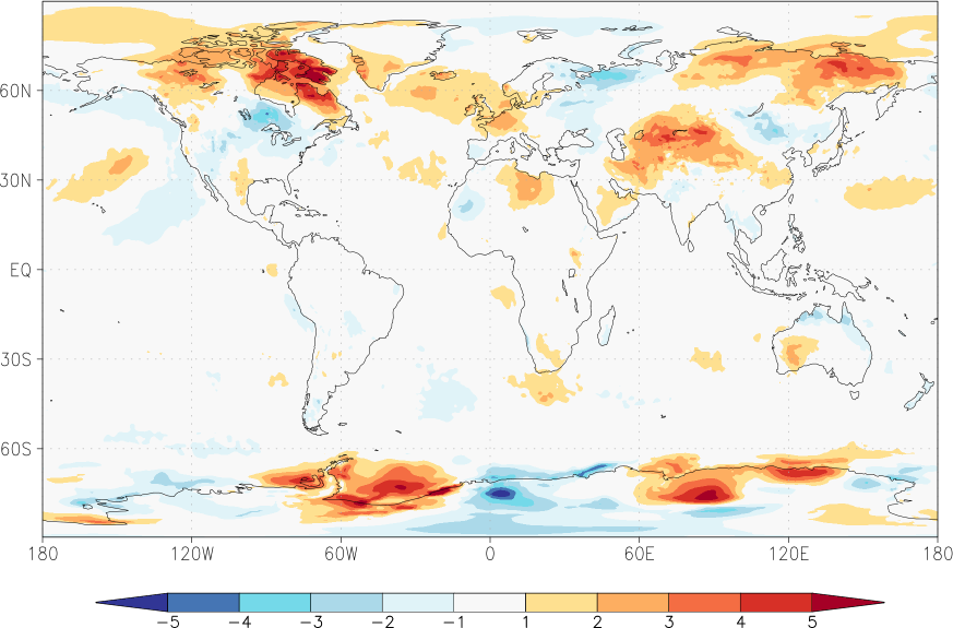 temperature (2m height, world) anomaly May  w.r.t. 1981-2010