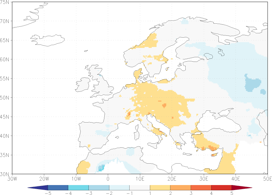 daily mean temperature anomaly June  w.r.t. 1981-2010