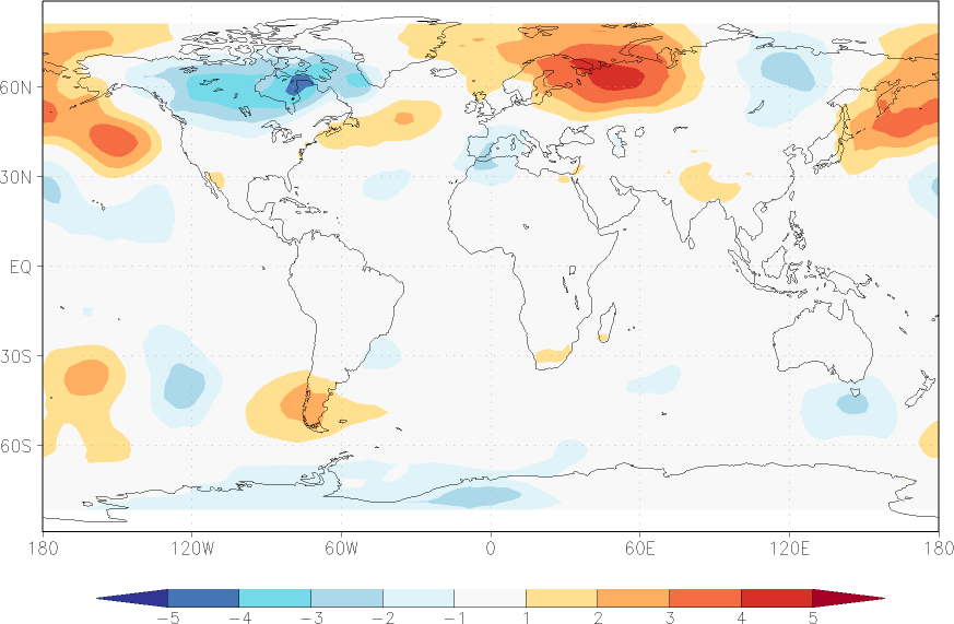 temperature of the lower troposphere anomaly December  w.r.t. 1981-2010