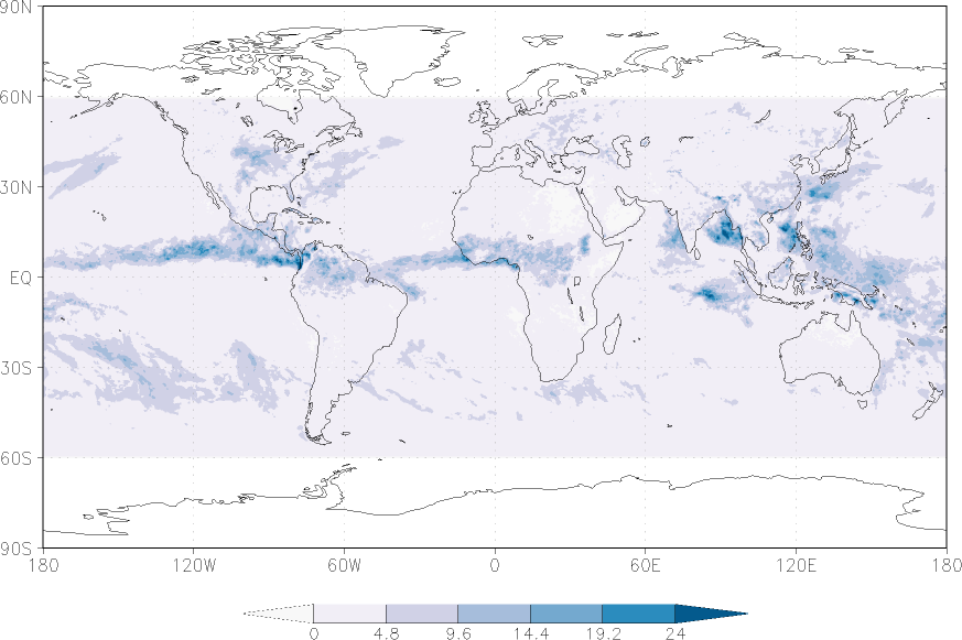 precipitation (satellite) June  observed values