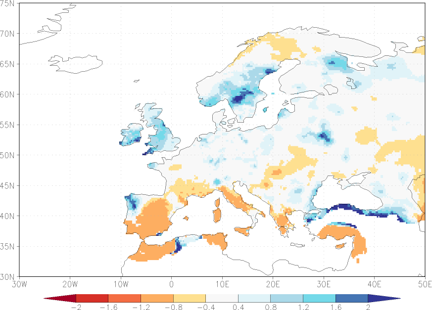 precipitation anomaly July  relative anomalies  (-1: dry, 0: normal, 2: three times normal)