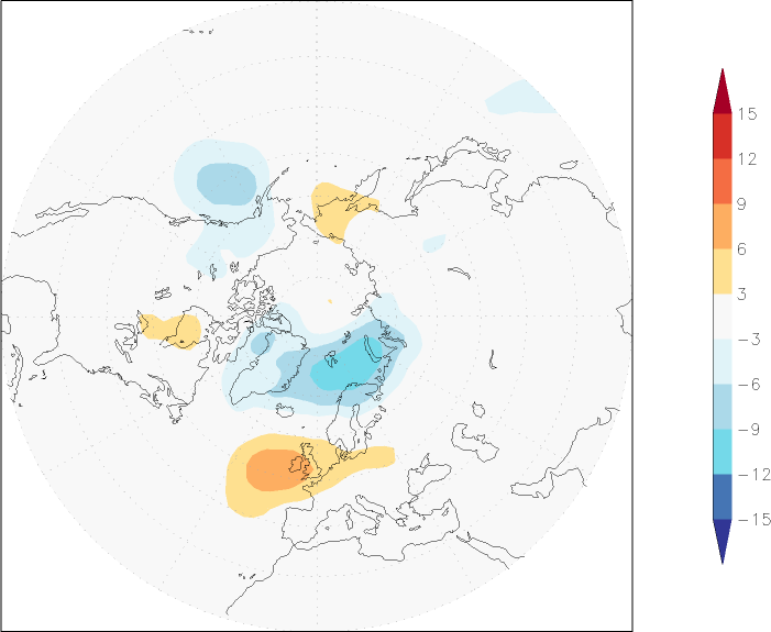 sea-level pressure (northern hemisphere) anomaly September  w.r.t. 1981-2010