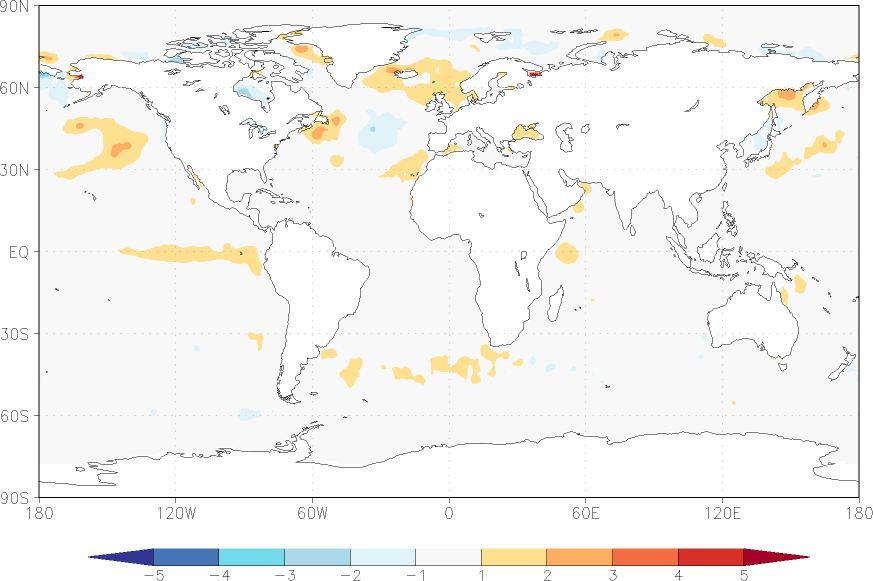 sea surface temperature anomaly July  w.r.t. 1982-2010