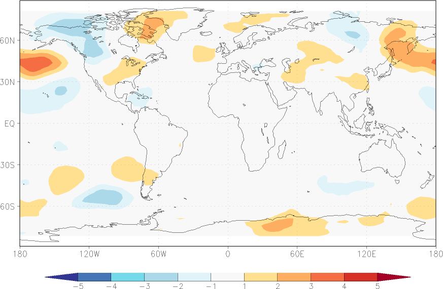 temperature of the lower troposphere anomaly March  w.r.t. 1981-2010
