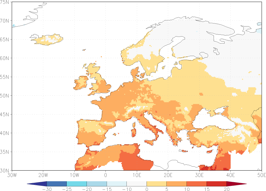 minimum temperature April  observed values