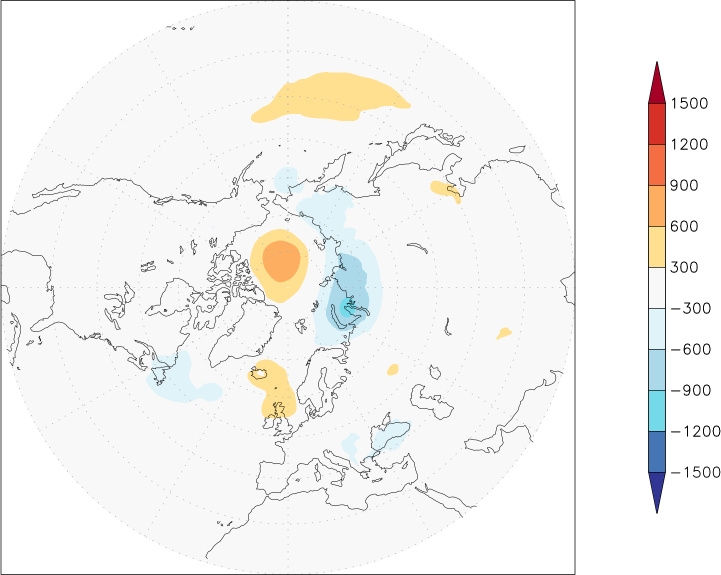 sea-level pressure (northern hemisphere) anomaly June  w.r.t. 1981-2010