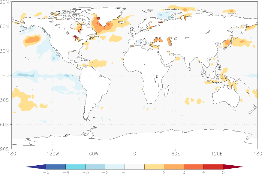 sea surface temperature anomaly August  w.r.t. 1982-2010