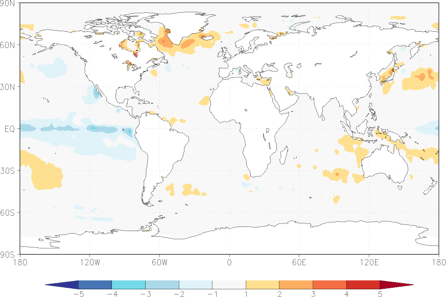 sea surface temperature anomaly October  w.r.t. 1982-2010
