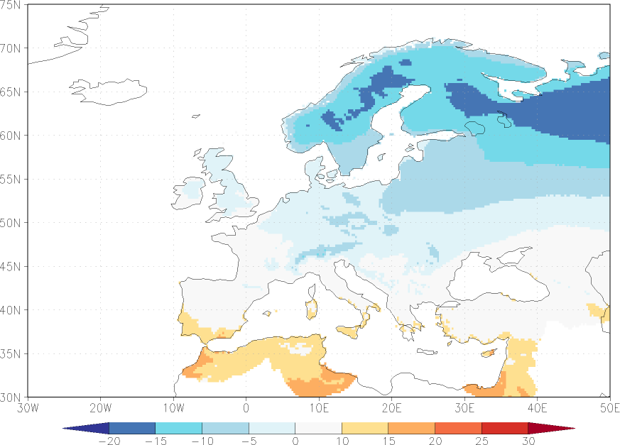 daily mean temperature December  observed values
