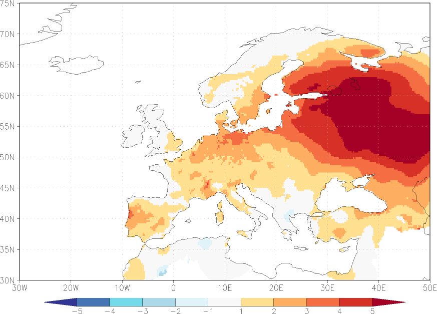 daily mean temperature anomaly July  w.r.t. 1981-2010