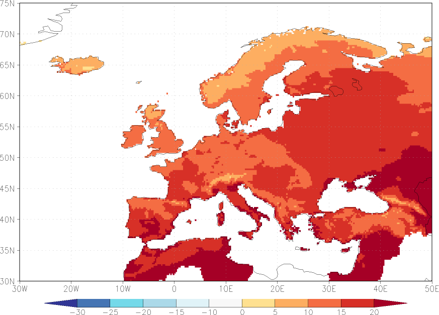 minimum temperature July  observed values
