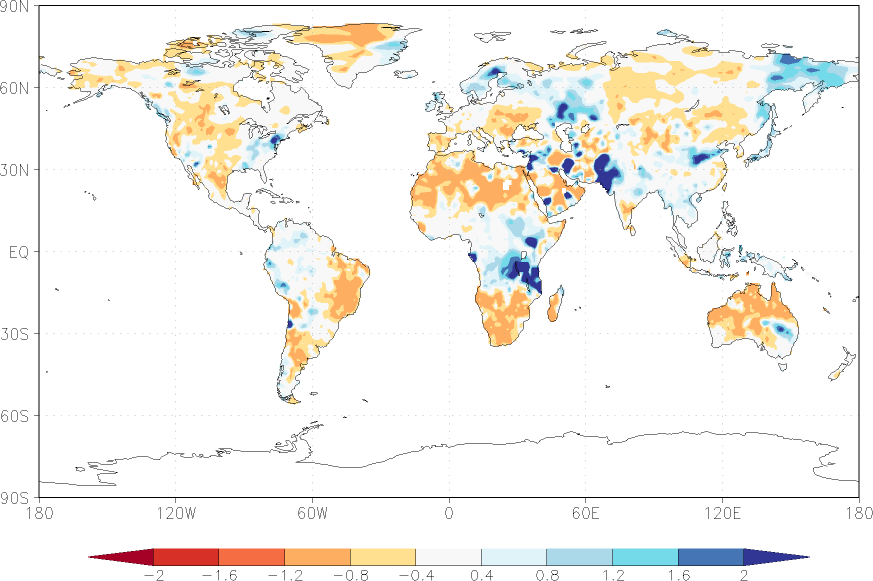 precipitation (rain gauges) anomaly September  relative anomalies  (-1: dry, 0: normal, 2: three times normal)