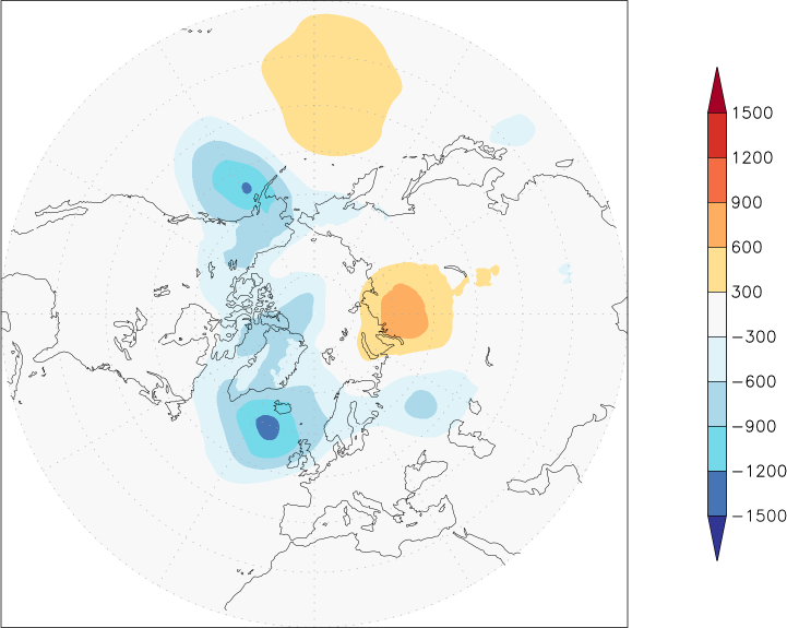 sea-level pressure (northern hemisphere) anomaly September  w.r.t. 1981-2010