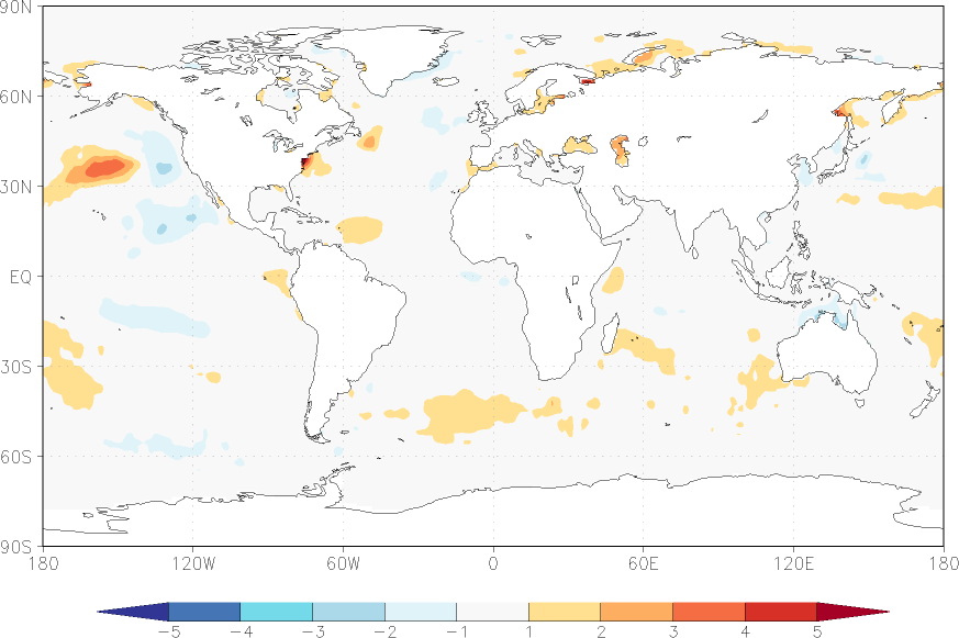 sea surface temperature anomaly June  w.r.t. 1982-2010