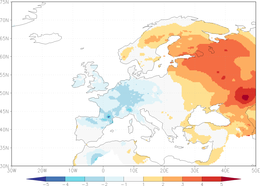 daily mean temperature anomaly July  w.r.t. 1981-2010