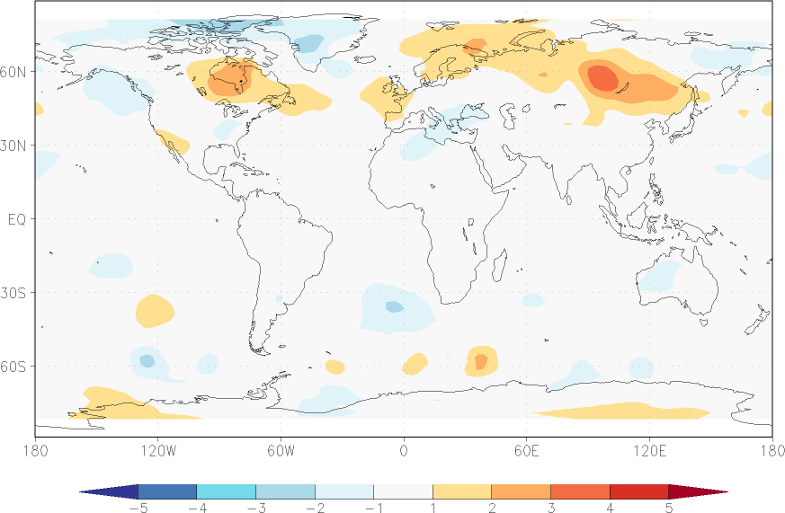 temperature of the lower troposphere anomaly October  w.r.t. 1981-2010