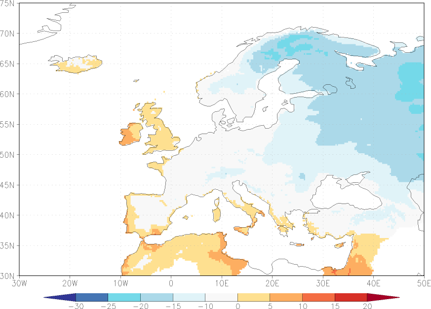 minimum temperature February  observed values