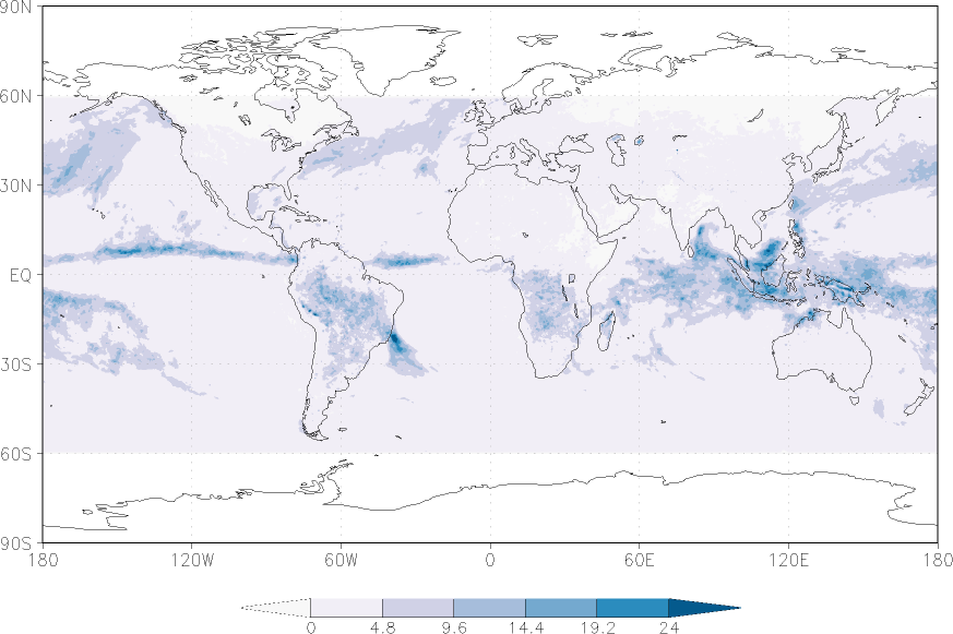 precipitation (satellite) December  observed values