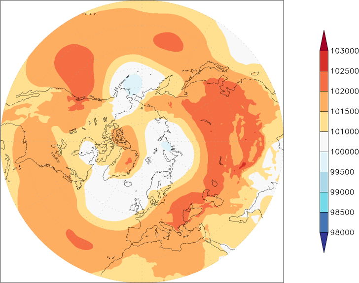 sea-level pressure (northern hemisphere) October  observed values