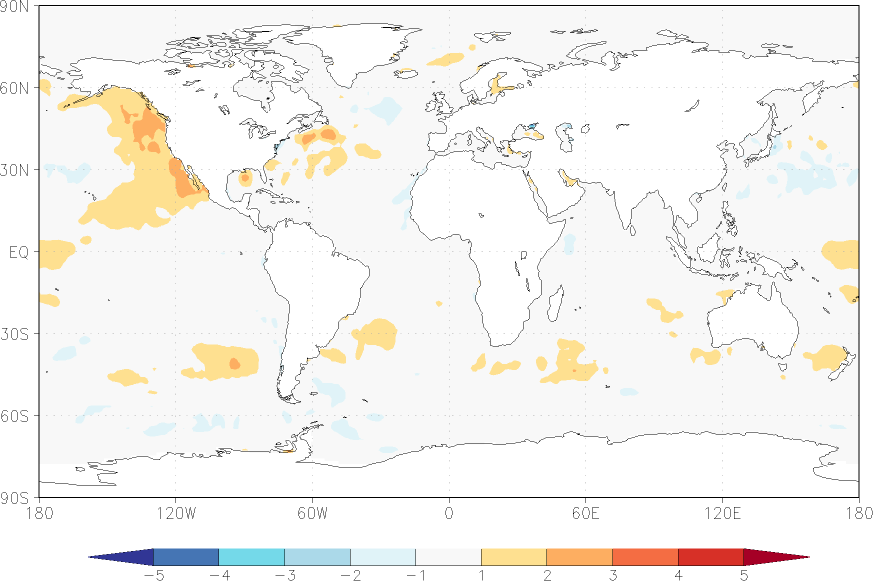 sea surface temperature anomaly February  w.r.t. 1982-2010