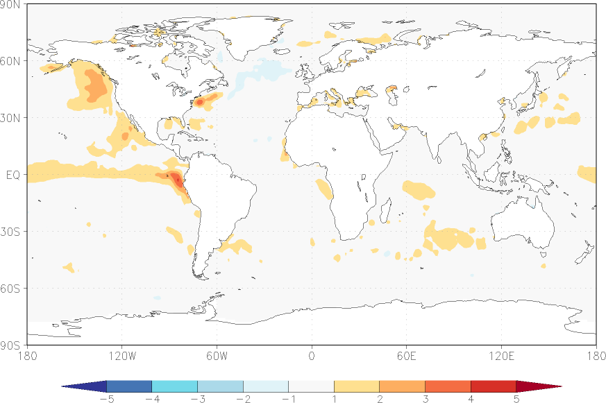 sea surface temperature anomaly May  w.r.t. 1982-2010