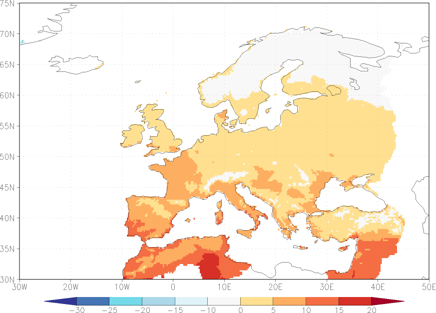 minimum temperature April  observed values