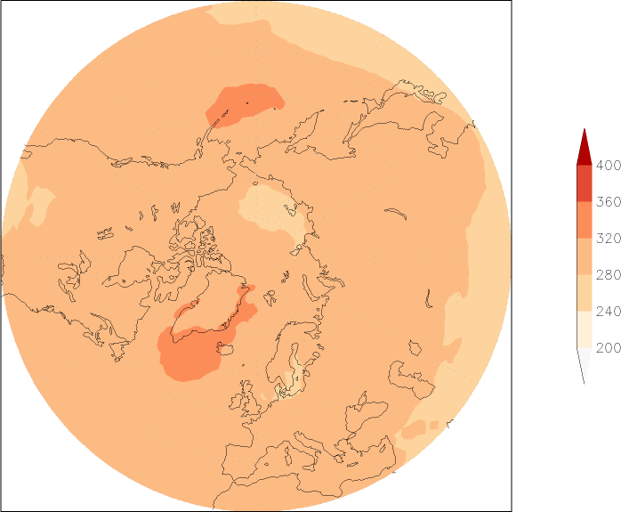 ozone (northern hemisphere) September  observed values