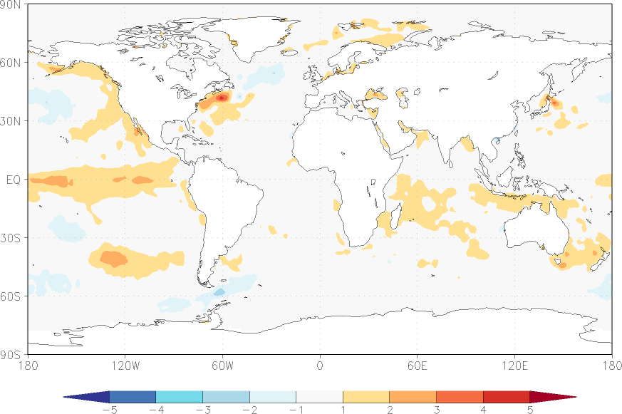 sea surface temperature anomaly March  w.r.t. 1982-2010