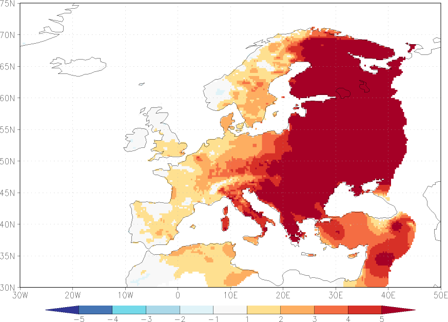 minimum temperature anomaly February  w.r.t. 1981-2010