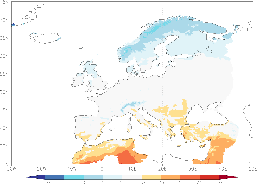 maximum temperature April  observed values