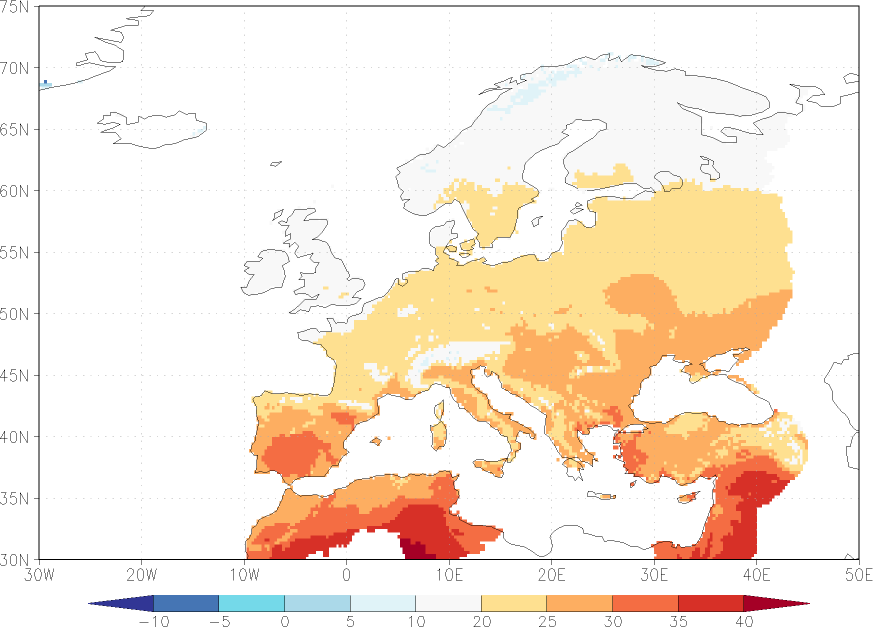 maximum temperature June  observed values