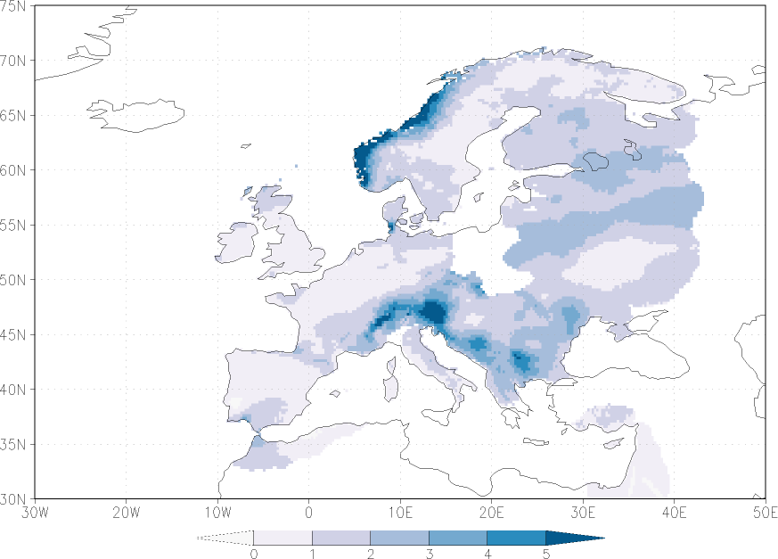 precipitation April  observed values