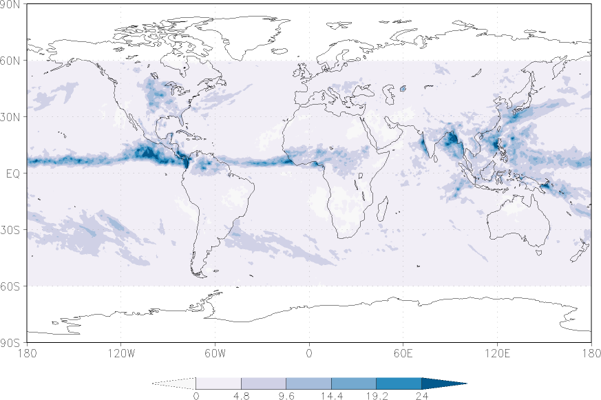 precipitation (satellite) June  observed values