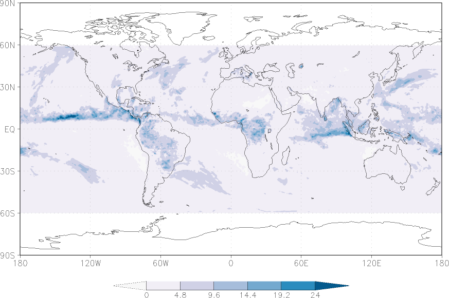 precipitation (satellite) October  observed values