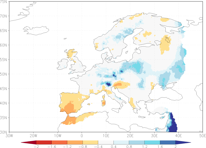 precipitation anomaly December  relative anomalies  (-1: dry, 0: normal, 2: three times normal)