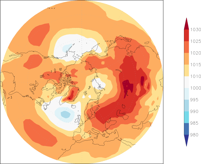 sea-level pressure (northern hemisphere) November  observed values