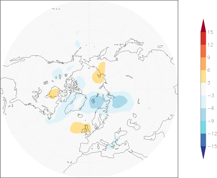 sea-level pressure (northern hemisphere) anomaly June  w.r.t. 1981-2010