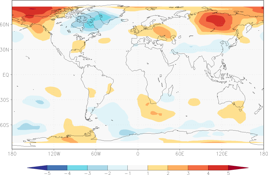 temperature of the lower troposphere anomaly October  w.r.t. 1981-2010