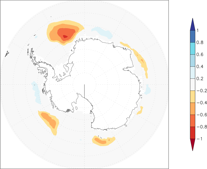 sea ice concentration (Antarctic) anomaly May  w.r.t. 1981-2010